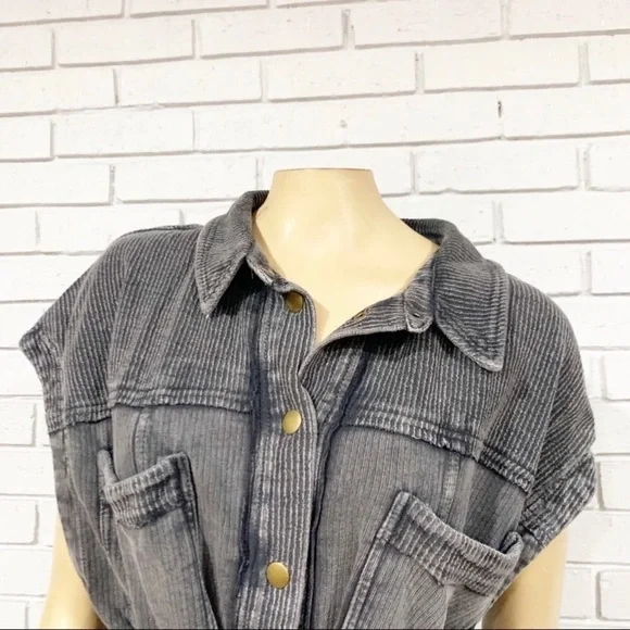 Anthropologie Women’s Gray Pilcro Belted Vest